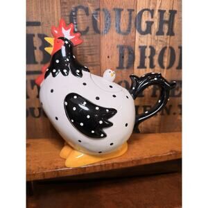 Vintage Home Interiors Chicken Rooster Teapot Country Kitchen